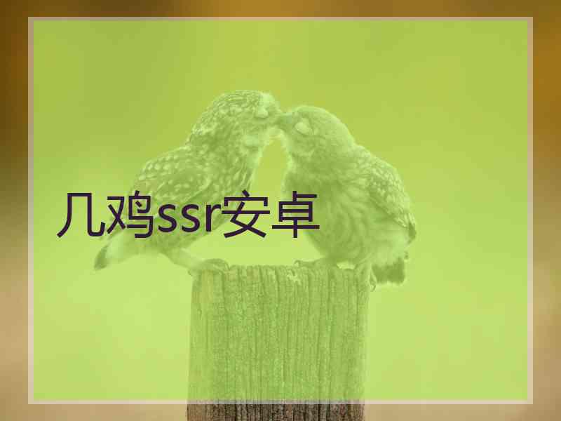 几鸡ssr安卓