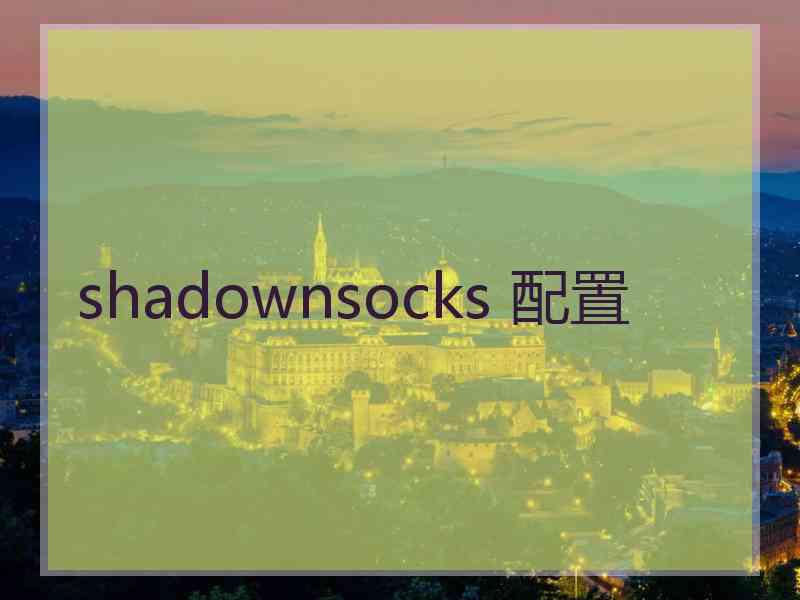 shadownsocks 配置