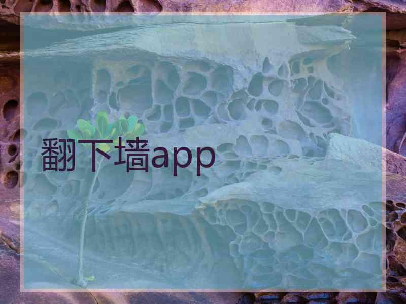 翻下墙app
