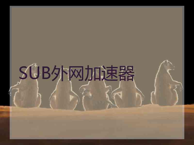 SUB外网加速器