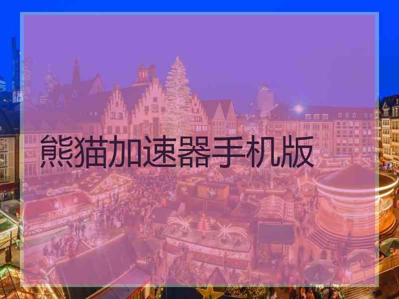 熊猫加速器手机版