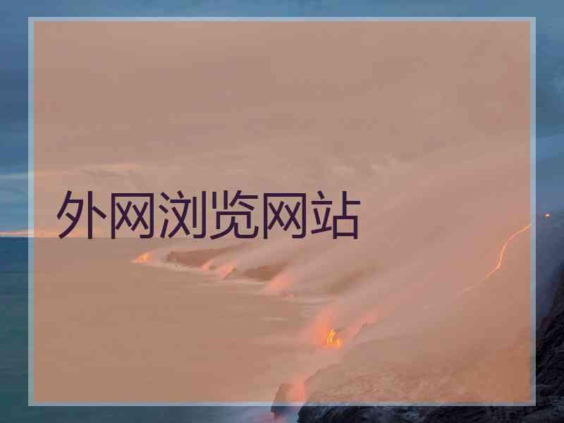 外网浏览网站