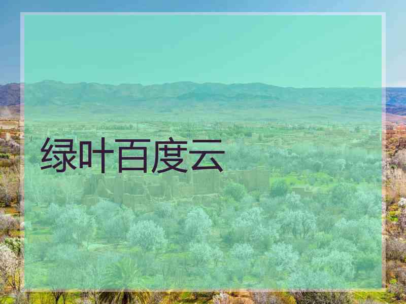 绿叶百度云