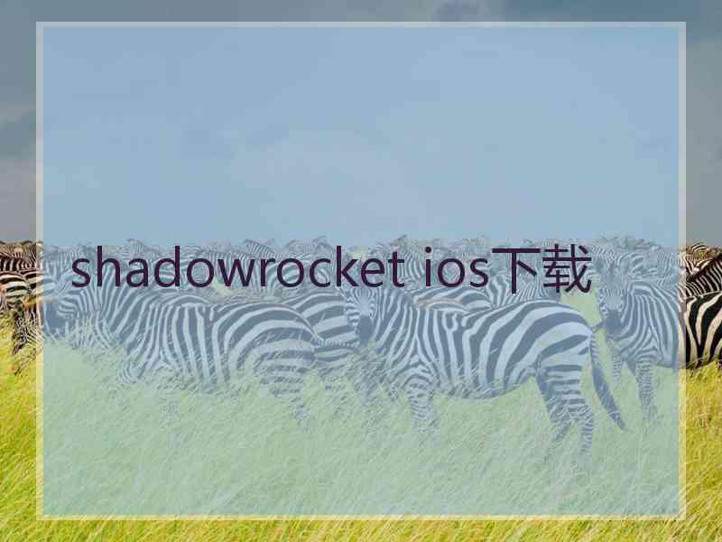 shadowrocket ios下载