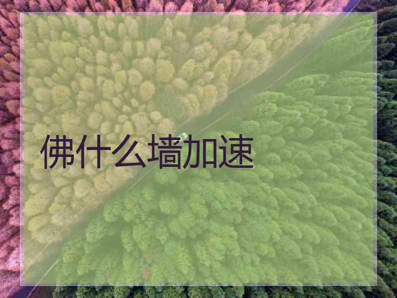 佛什么墙加速