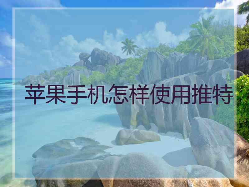 苹果手机怎样使用推特