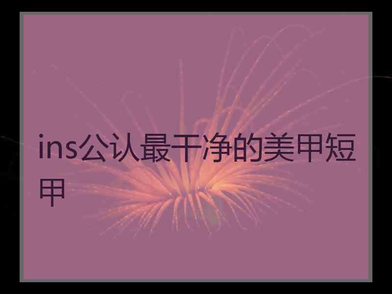 ins公认最干净的美甲短甲