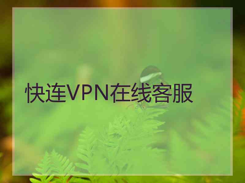 快连VPN在线客服