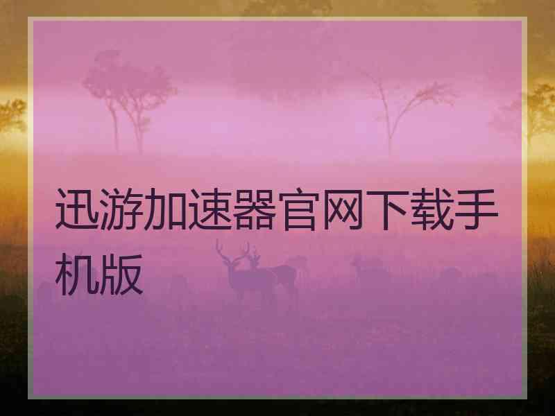 迅游加速器官网下载手机版