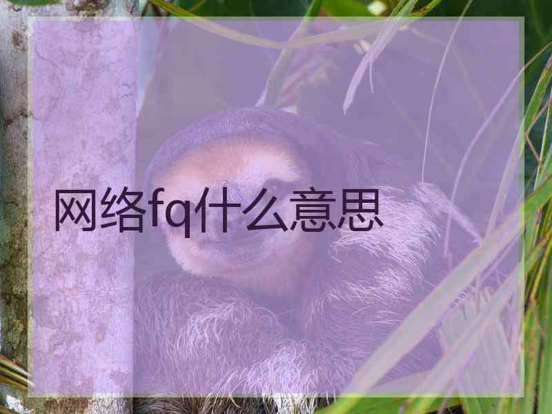 网络fq什么意思