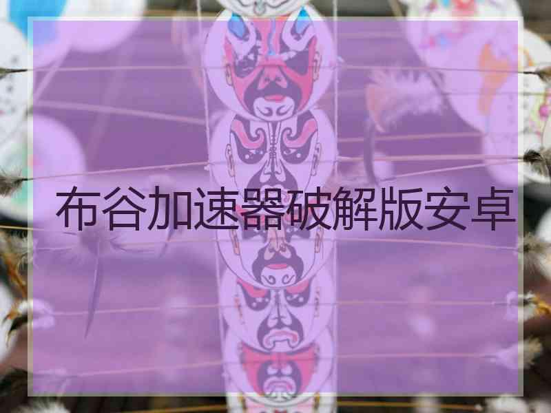 布谷加速器破解版安卓