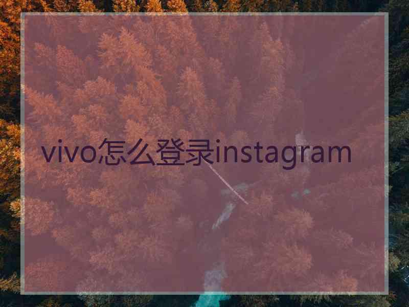 vivo怎么登录instagram