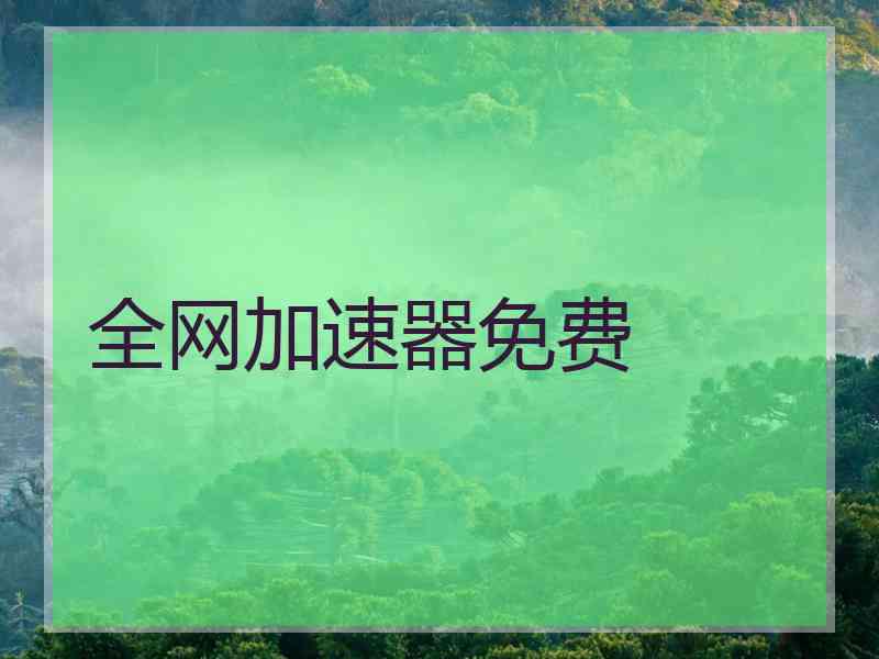 全网加速器免费