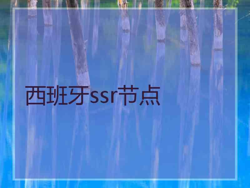 西班牙ssr节点