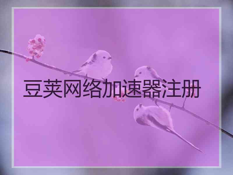 豆荚网络加速器注册