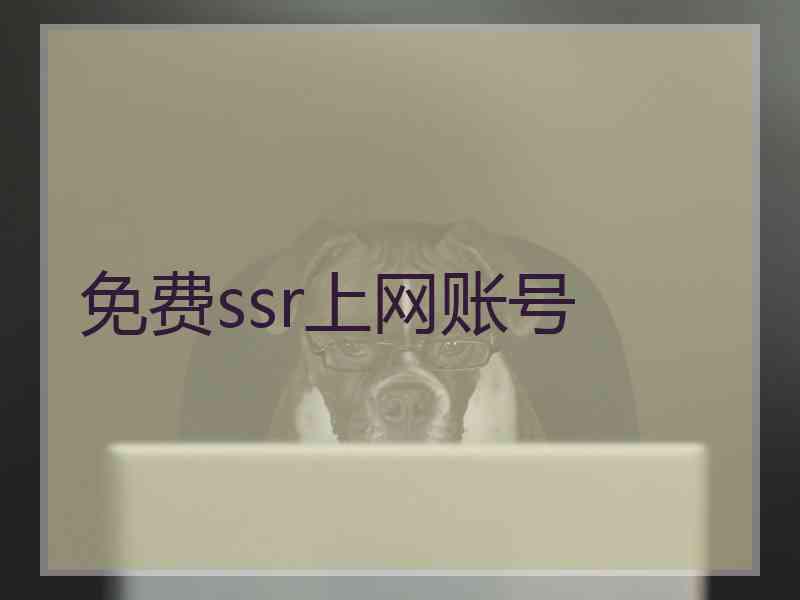 免费ssr上网账号