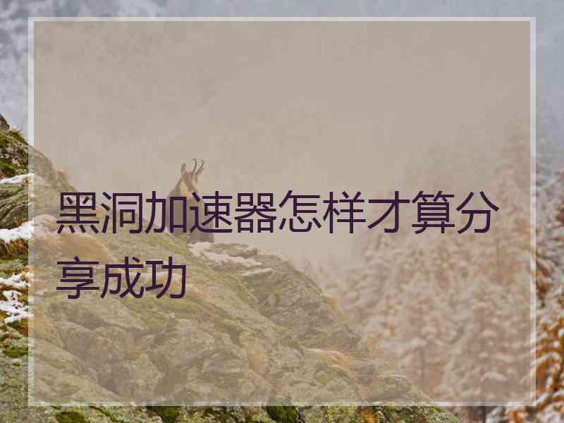 黑洞加速器怎样才算分享成功