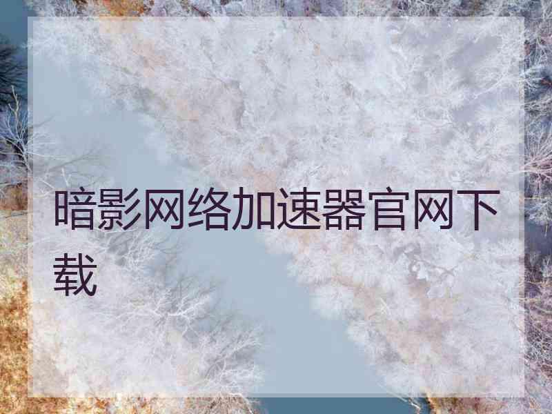 暗影网络加速器官网下载