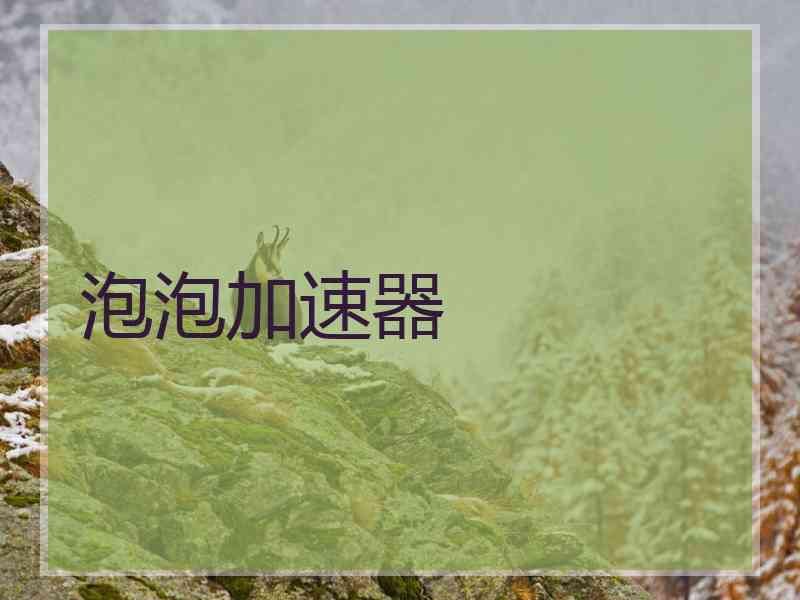 泡泡加速器