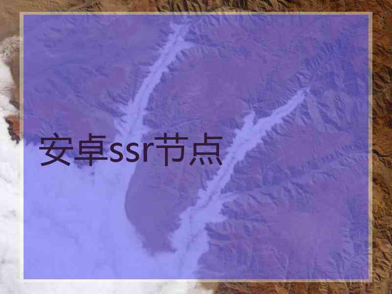 安卓ssr节点