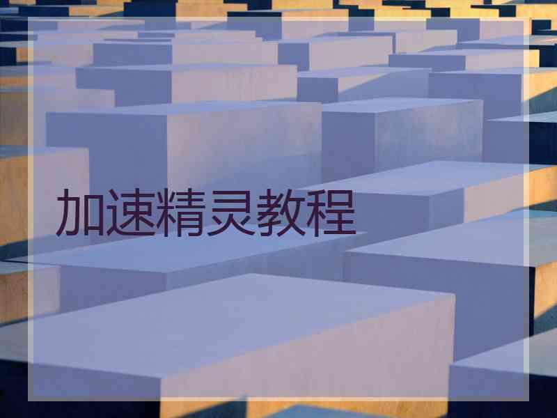 加速精灵教程