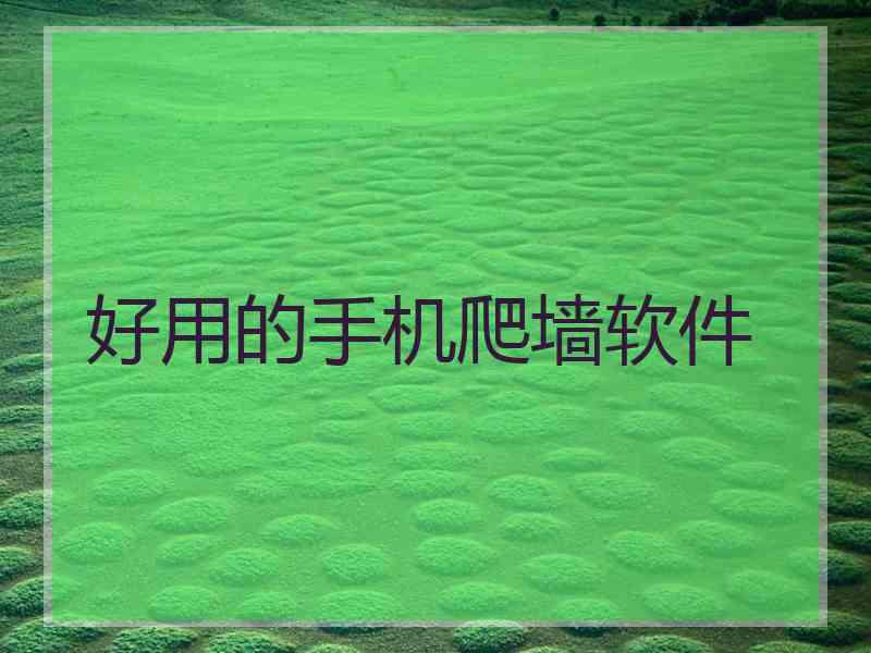 好用的手机爬墙软件