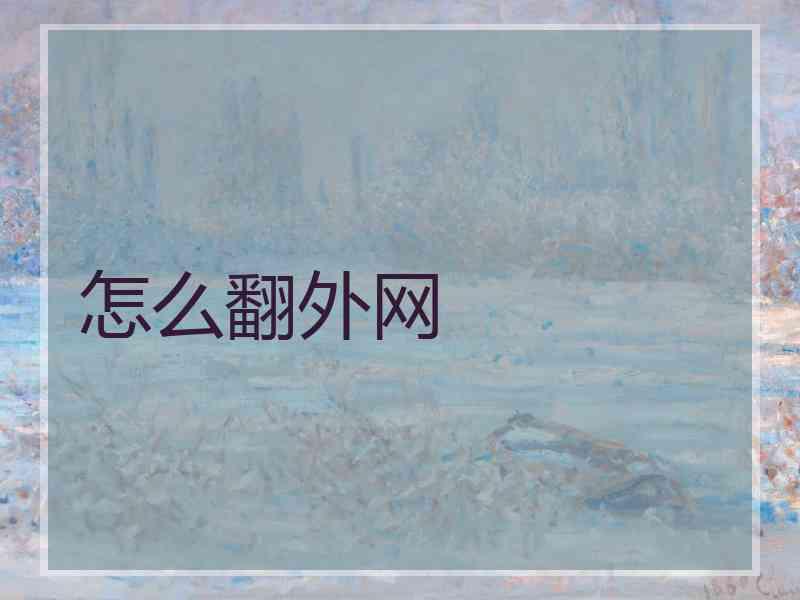 怎么翻外网