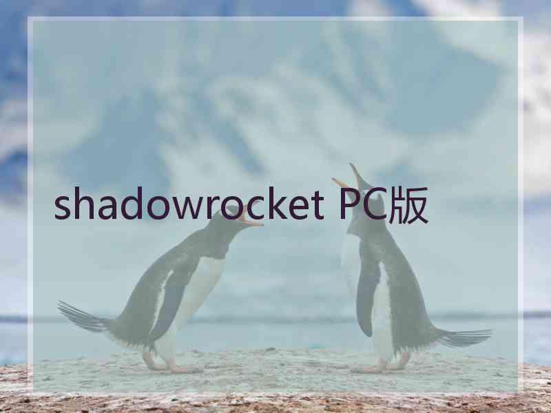shadowrocket PC版