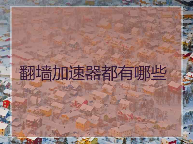 翻墙加速器都有哪些