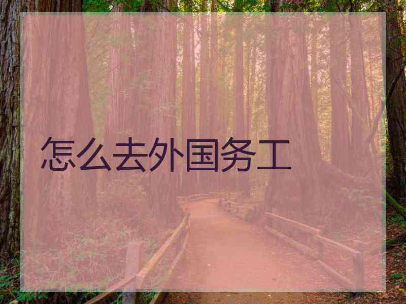 怎么去外国务工