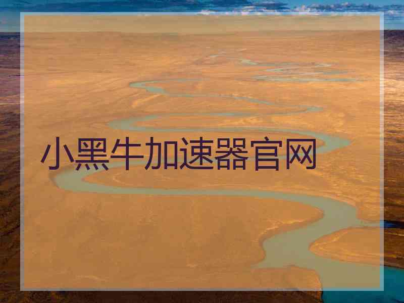 小黑牛加速器官网