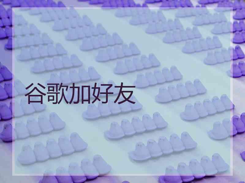 谷歌加好友
