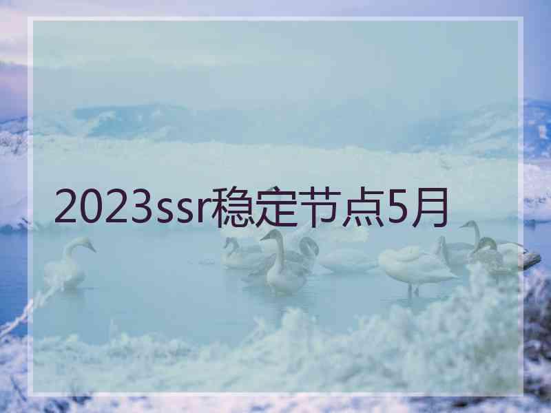 2023ssr稳定节点5月