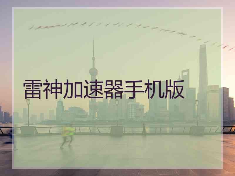 雷神加速器手机版