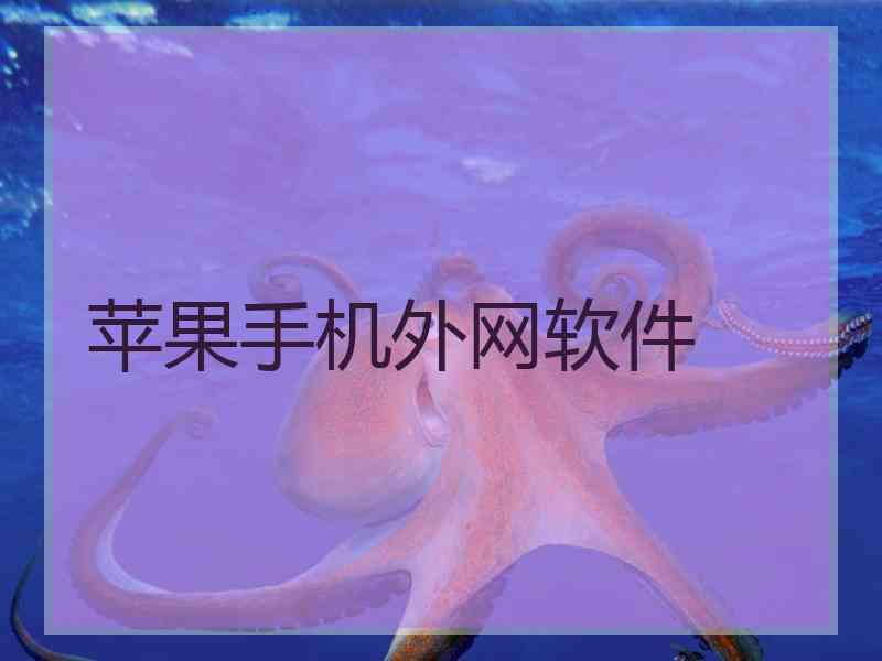 苹果手机外网软件