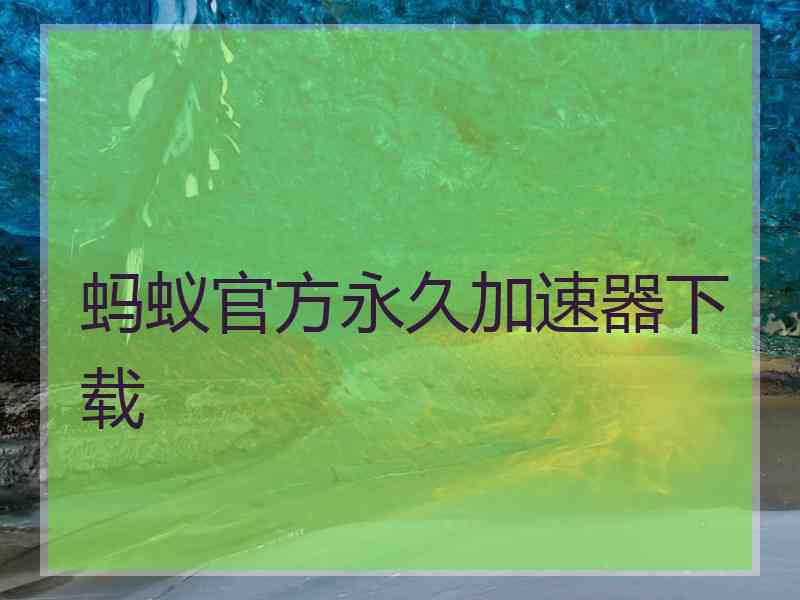 蚂蚁官方永久加速器下载