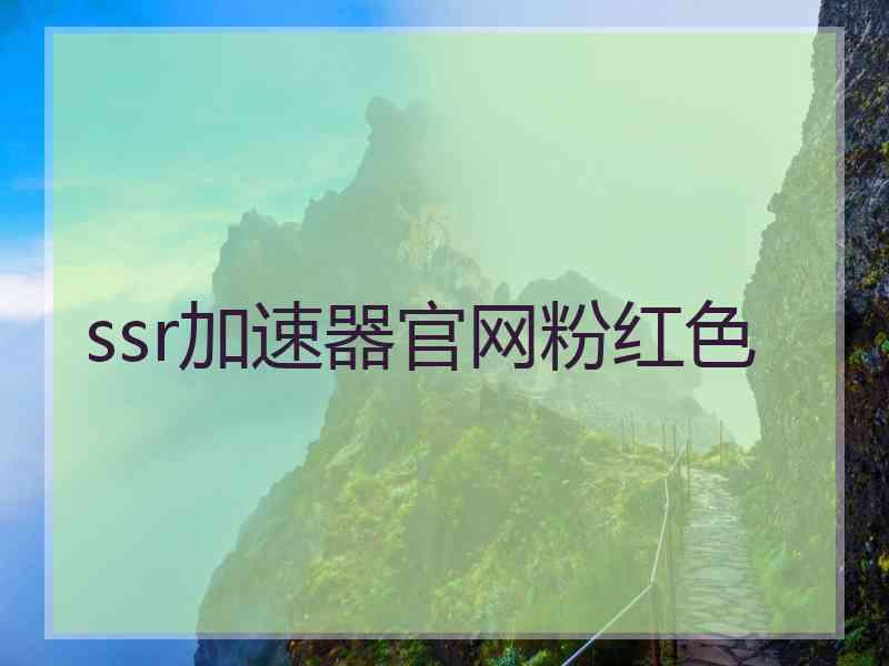 ssr加速器官网粉红色