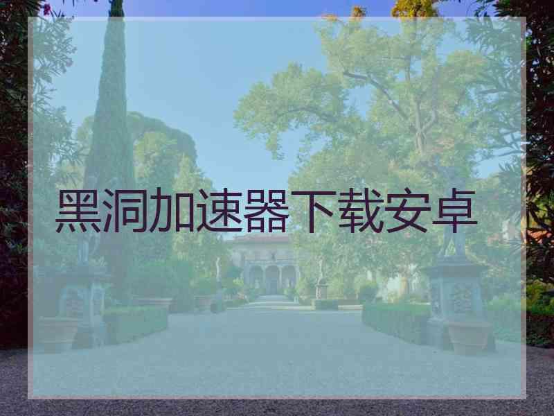 黑洞加速器下载安卓