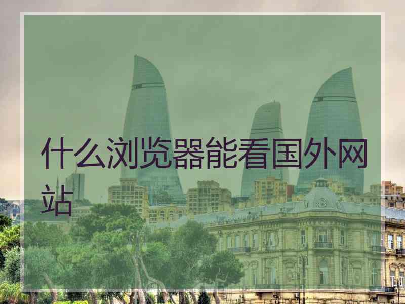 什么浏览器能看国外网站