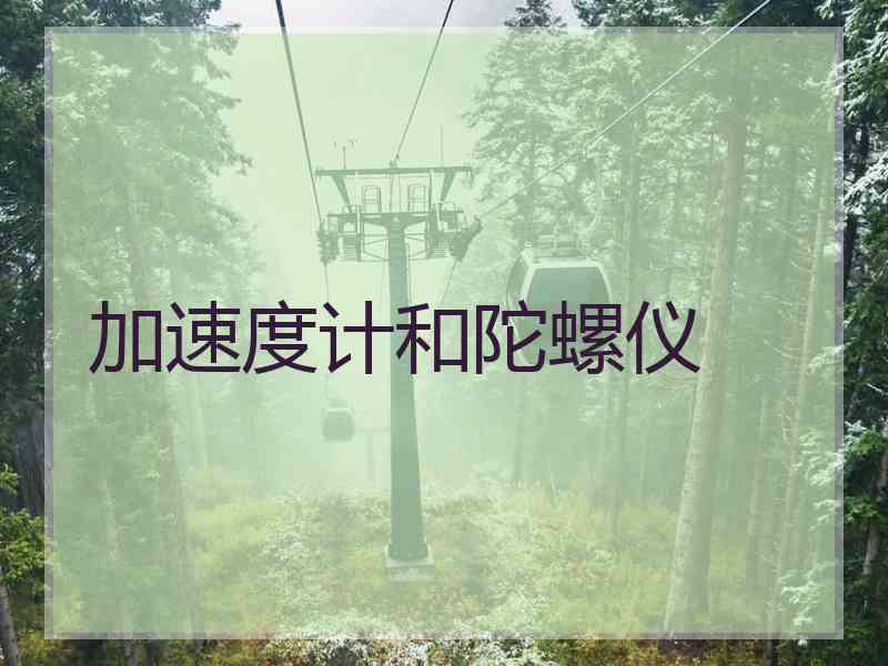 加速度计和陀螺仪