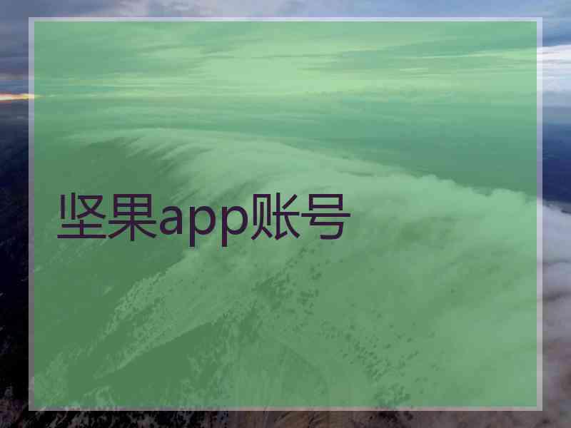 坚果app账号