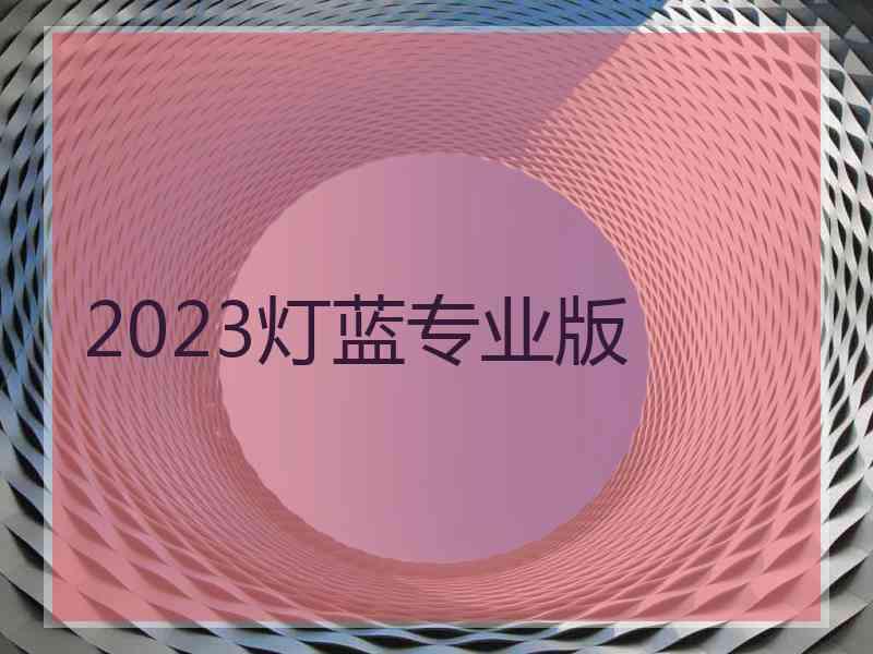 2023灯蓝专业版