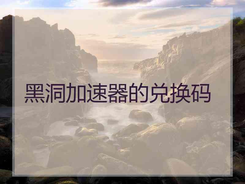 黑洞加速器的兑换码