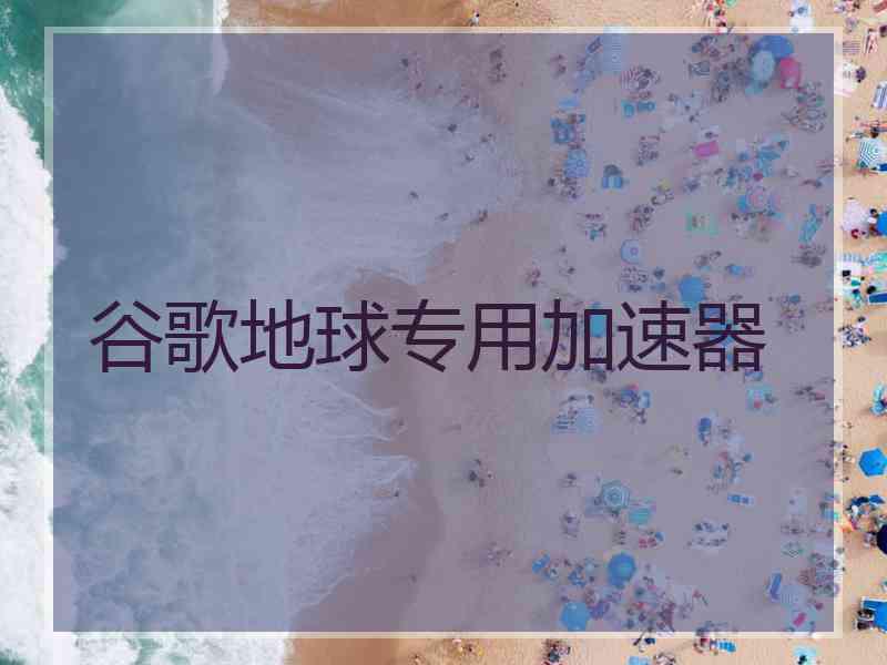 谷歌地球专用加速器
