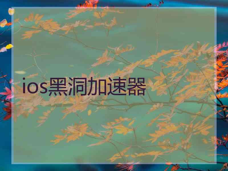ios黑洞加速器