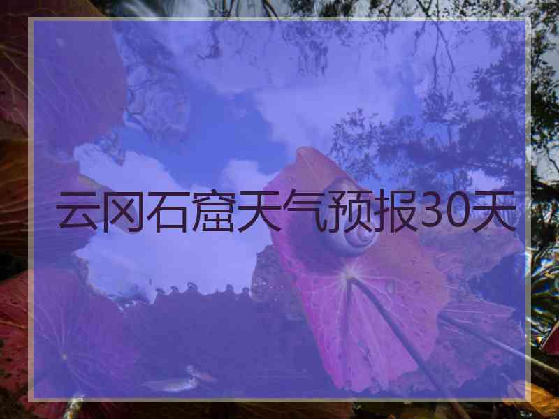 云冈石窟天气预报30天