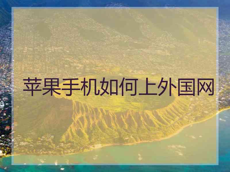 苹果手机如何上外国网