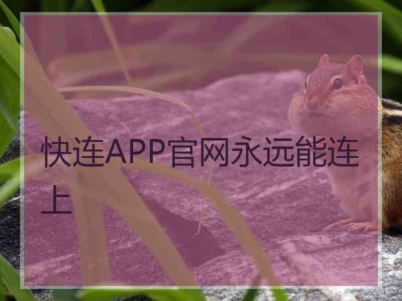 快连APP官网永远能连上