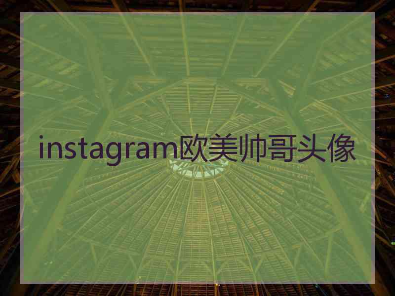 instagram欧美帅哥头像