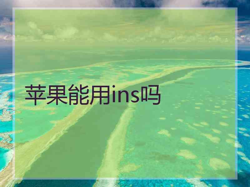 苹果能用ins吗